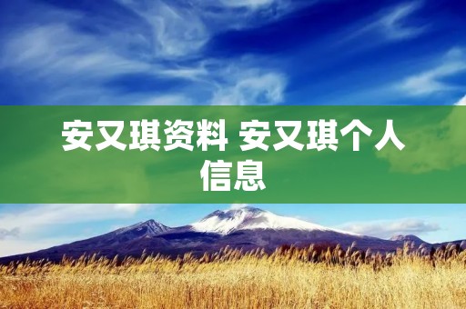 安又琪资料 安又琪个人信息