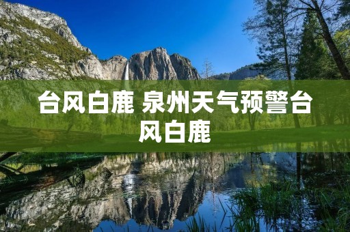 台风白鹿 泉州天气预警台风白鹿 台风白鹿 泉州天气预警台风白鹿