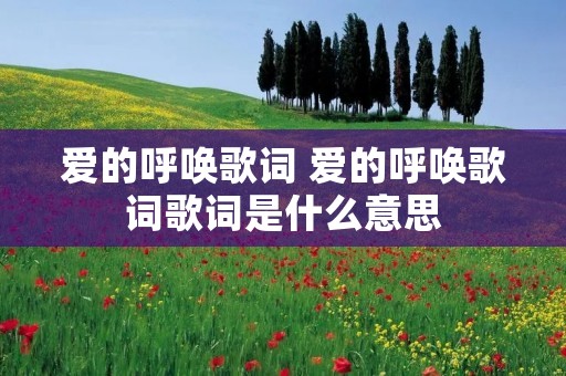 爱的呼唤歌词 爱的呼唤歌词歌词是什么意思