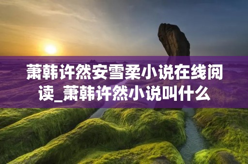 萧韩许然安雪柔小说在线阅读_萧韩许然小说叫什么