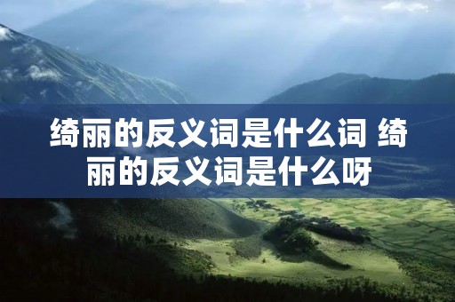 绮丽的反义词是什么词 绮丽的反义词是什么呀