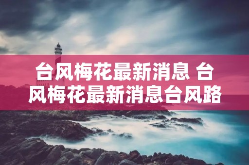 台风梅花最新消息 台风梅花最新消息台风路径