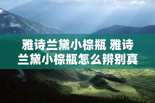 雅诗兰黛小棕瓶 雅诗兰黛小棕瓶怎么辨别真假