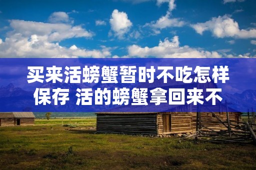买来活螃蟹暂时不吃怎样保存 活的螃蟹拿回来不吃怎么放