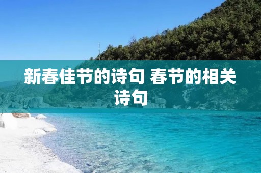 新春佳节的诗句 春节的相关诗句