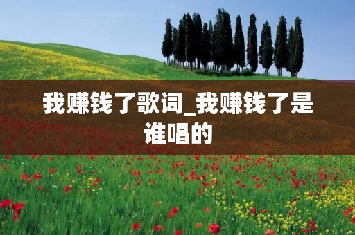 我赚钱了歌词_我赚钱了是谁唱的