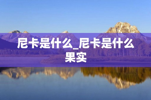 尼卡是什么_尼卡是什么果实