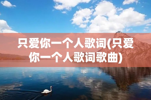 只爱你一个人歌词(只爱你一个人歌词歌曲)