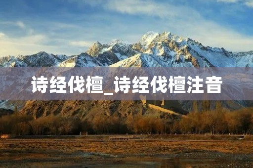 诗经伐檀_诗经伐檀注音