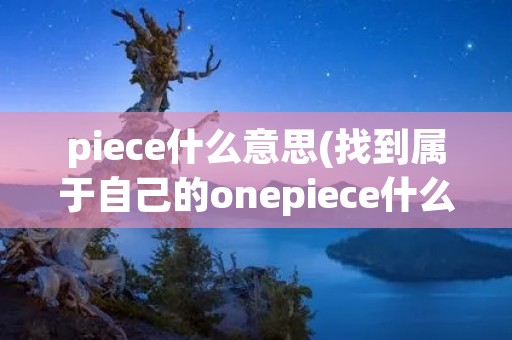 piece什么意思(找到属于自己的onepiece什么意思)