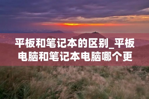 平板和笔记本的区别_平板电脑和笔记本电脑哪个更实用