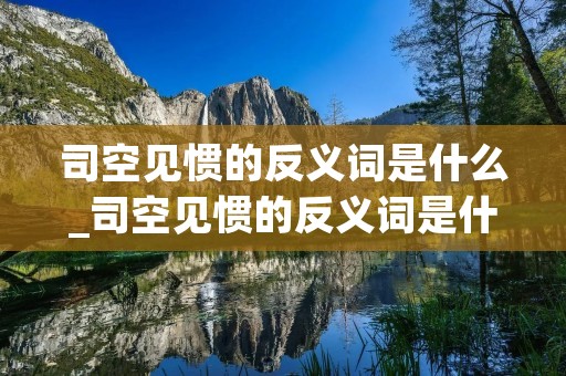 司空见惯的反义词是什么_司空见惯的反义词是什么意思