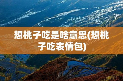 想桃子吃是啥意思(想桃子吃表情包)