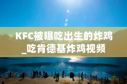 KFC被曝吃出生的炸鸡_吃肯德基炸鸡视频