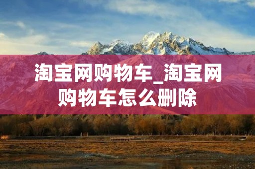 淘宝网购物车_淘宝网购物车怎么删除