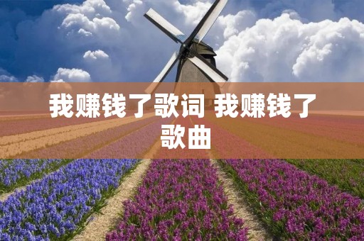 我赚钱了歌词 我赚钱了 歌曲