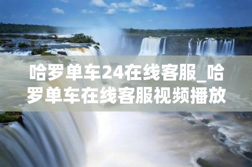 哈罗单车24在线客服_哈罗单车在线客服视频播放
