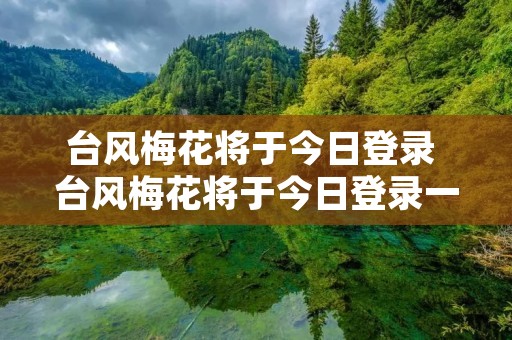 台风梅花将于今日登录 台风梅花将于今日登录一 台风梅花将于今日登录 台风梅花将于今日登录一