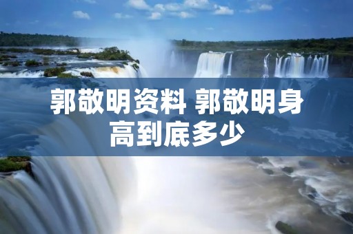 郭敬明资料 郭敬明身高到底多少