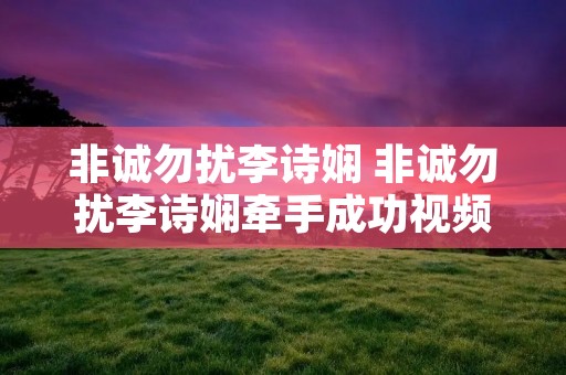 非诚勿扰李诗娴 非诚勿扰李诗娴牵手成功视频