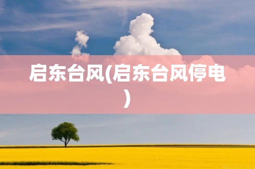 启东台风(启东台风停电) 启东台风(启东台风停电)