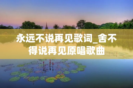 永远不说再见歌词_舍不得说再见原唱歌曲