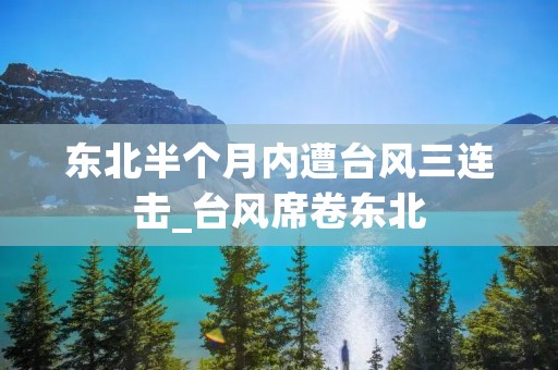 东北半个月内遭台风三连击_台风席卷东北