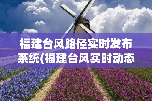 福建台风路径实时发布系统(福建台风实时动态)