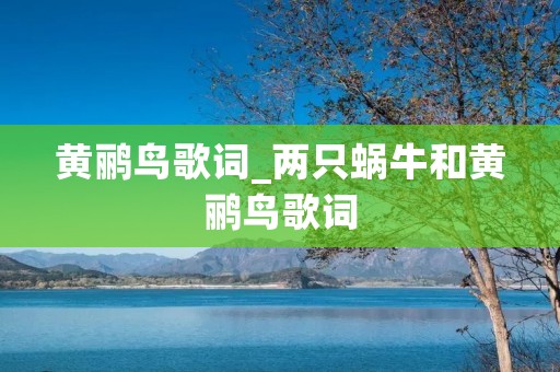 黄鹂鸟歌词_两只蜗牛和黄鹂鸟歌词