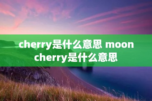 cherry是什么意思 mooncherry是什么意思