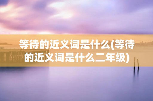 等待的近义词是什么(等待的近义词是什么二年级)