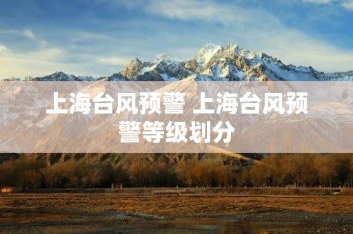 上海台风预警 上海台风预警等级划分