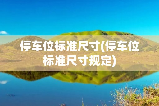 停车位标准尺寸(停车位标准尺寸规定)