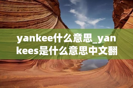 yankee什么意思_yankees是什么意思中文翻译 yankee什么意思_yankees是什么意思中文翻译