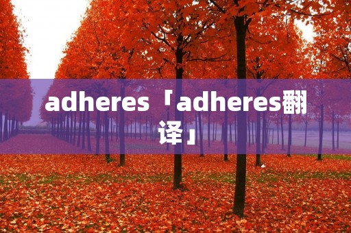 adheres「adheres翻译」