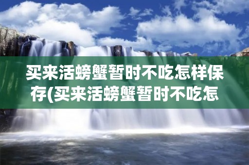 买来活螃蟹暂时不吃怎样保存(买来活螃蟹暂时不吃怎么保存)