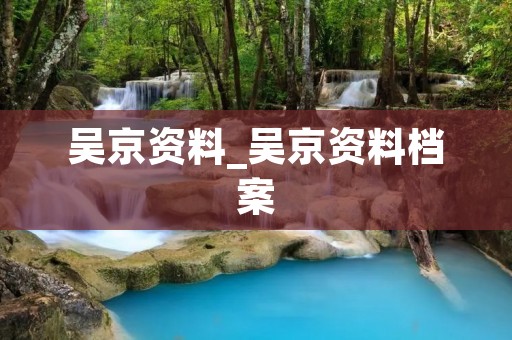 吴京资料_吴京资料档案
