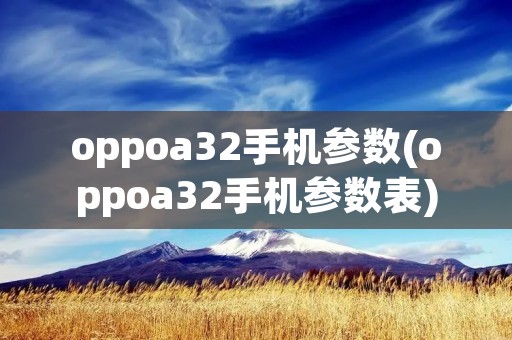 oppoa32手机参数(oppoa32手机参数表)