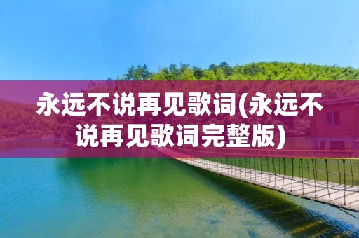 永远不说再见歌词(永远不说再见歌词完整版)
