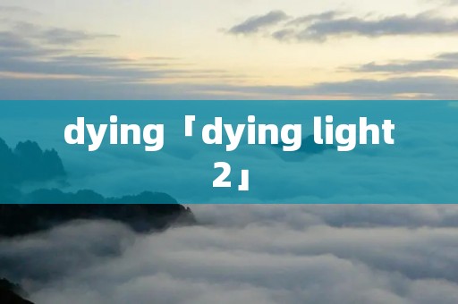 dying「dying light2」 dying「dying light2」