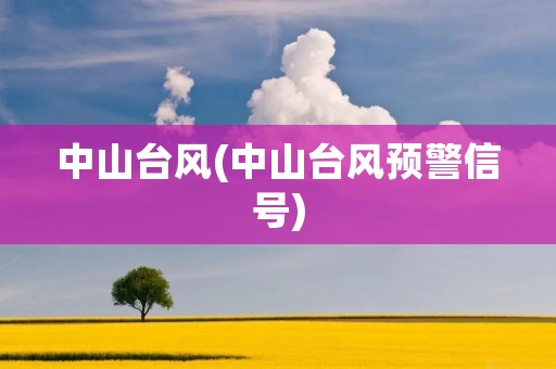 中山台风(中山台风预警信号)