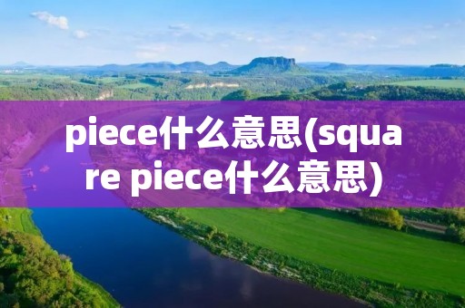 piece什么意思(square piece什么意思)