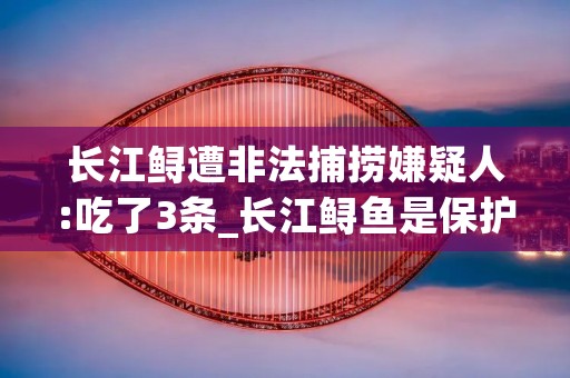 长江鲟遭非法捕捞嫌疑人:吃了3条_长江鲟鱼是保护动物吗