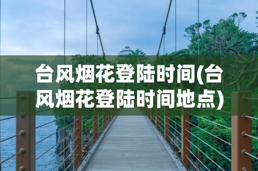台风烟花登陆时间(台风烟花登陆时间地点)