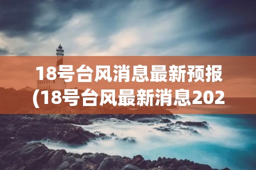 18号台风消息最新预报(18号台风最新消息2020实时路径) 18号台风消息最新预报(18号台风最新消息2020实时路径)