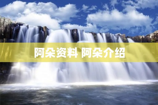 阿朵资料 阿朵介绍