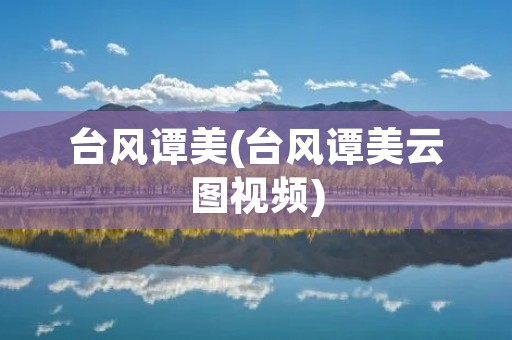 台风谭美(台风谭美云图视频)