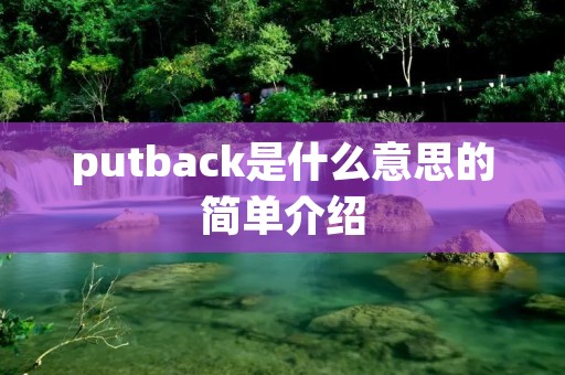 putback是什么意思的简单介绍