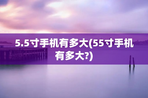 5.5寸手机有多大(55寸手机有多大?)