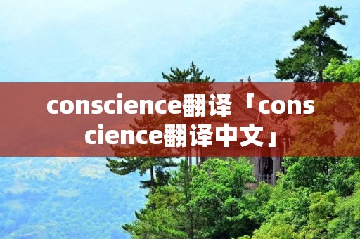conscience翻译「conscience翻译中文」
